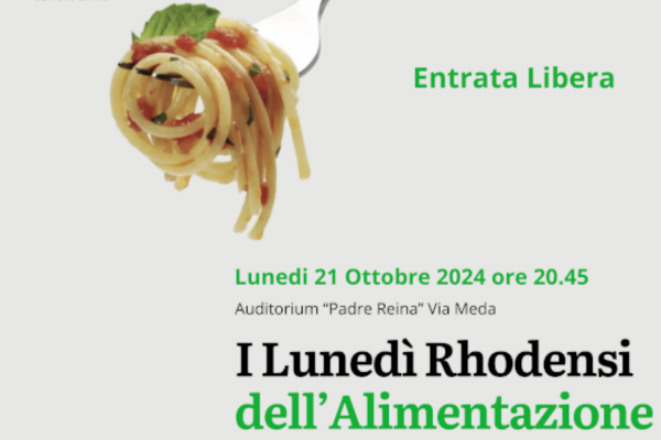 locandina I lunedì  Rhodensi dell'alimentazione.