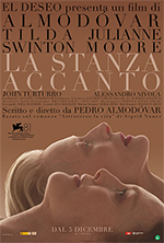 Locandina film El Deseo  presenta un film di Almodovar Tilda Julianne Swinton Moore La Stanza accanto