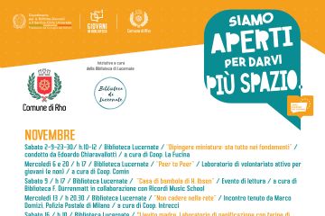 Locandina Siamo Aperti per darvi Più spazio calendario di novembre