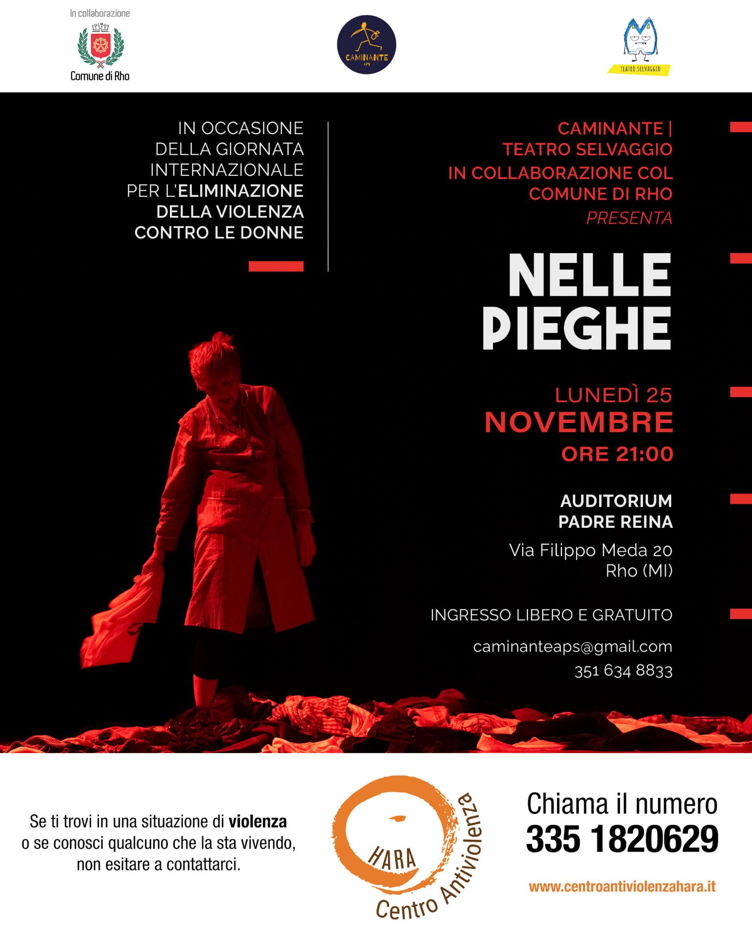 volantino evento Nelle Pieghe