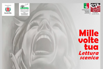 particolare della locandina con titolo Mille volte tua lettura scenica