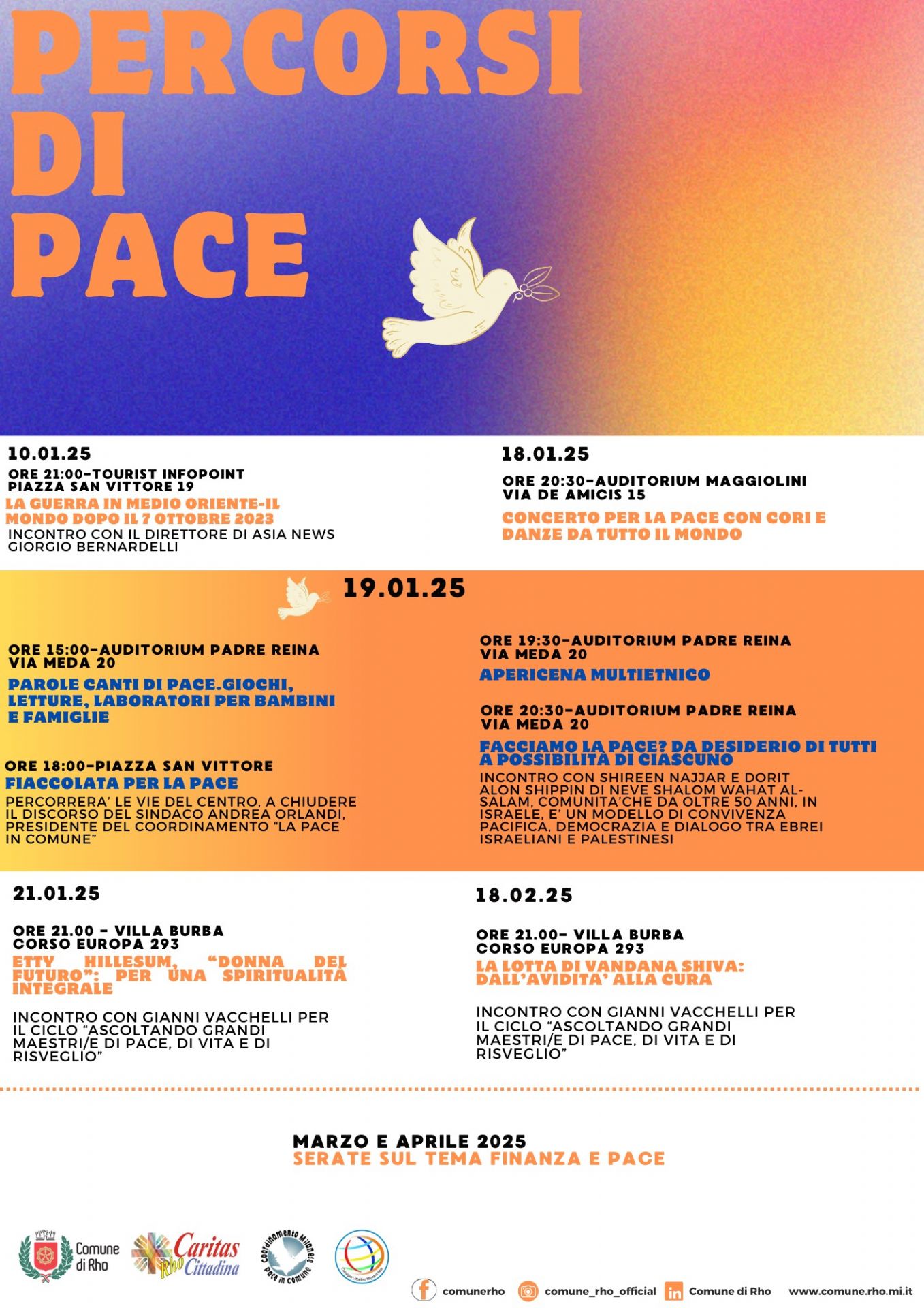 locandina percorsi di pace