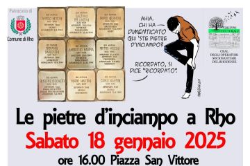 Locandina programma Le pietre d'inciampo a Rho