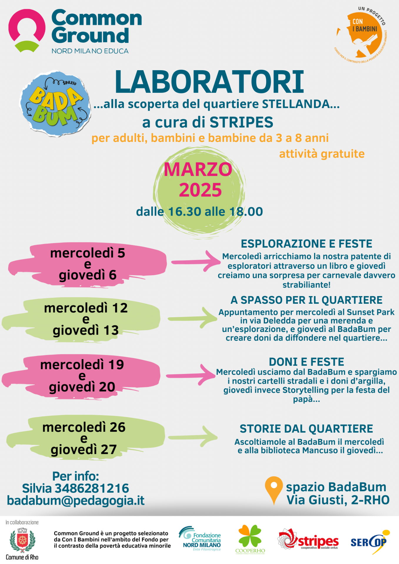 Laboratori alla scoperta del quartiere Stellanda a cura di Stripes