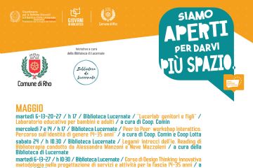 Locandina eventi di maggio Siamo aperti per darvi più spazio