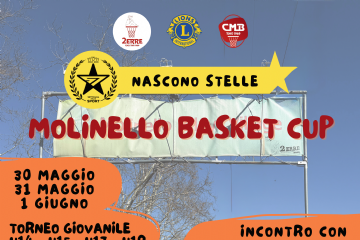 locandina Molinello Basket Cup evento del 28 maggio e del 30-31 maggio e 1 giugno
