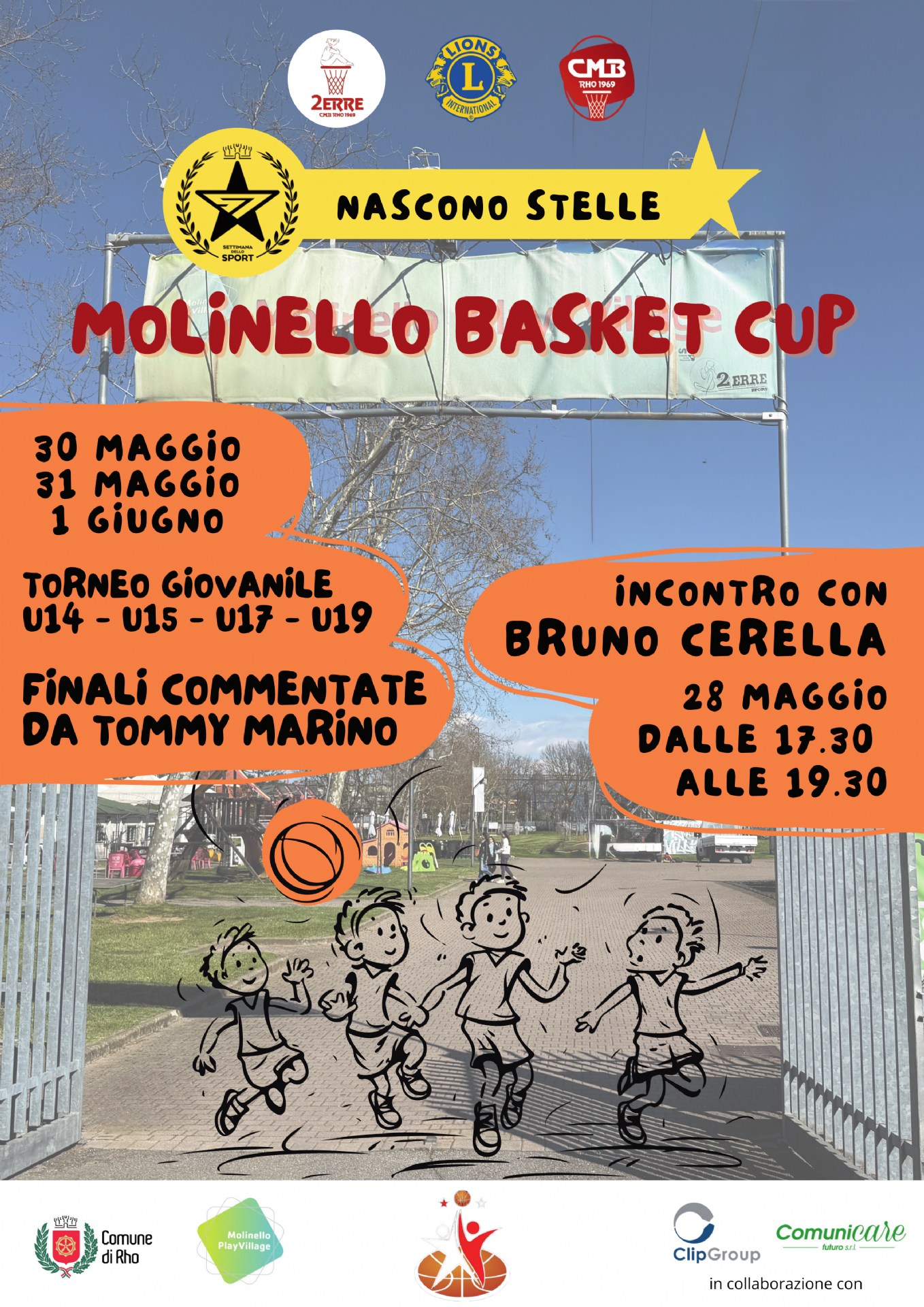 locandina Molinello Basket Cup evento del 28 maggio e del 30-31 maggio e 1 giugno