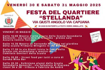 Locandina festa del quartiere Stellanda a Rho venerdì 30 e sabato 31 maggio 2025.
