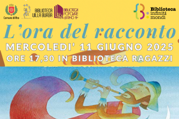 locandina L'ora del racconto Mercoledì 11 giugno  2025 biblioteca ragazzi