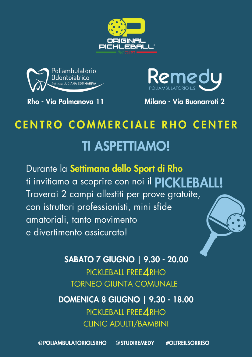 locandina descrittiva dell'evento Sabato 7 e domenica 8 giugno 2025  due dei  campi mobili da Pickleball,