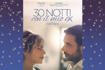 locandina del film   30 NOTTI CON IL MIO EX gli attori  donna e uomo uno di fronte all'altro