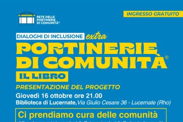 locandina azzurr con titolo e programma della serata