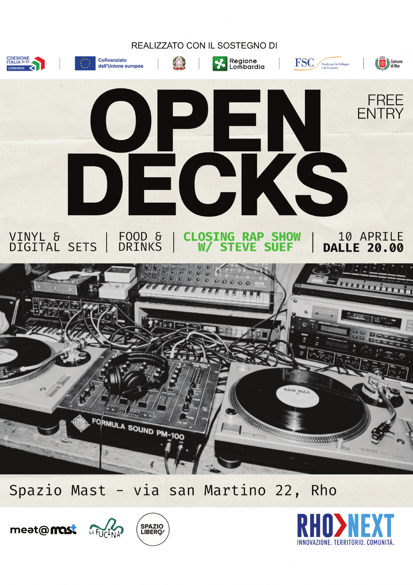 locandina evento OPEN Decks