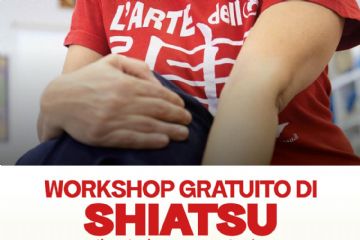Locandina per il Workshop gratuito di Shiatsu di giovedì 17 settembre 2026 dalle ore 20.30 alle 22.30 presso la Sala Convegni, Villa Burba, Corso Europa n. 291, Rho.