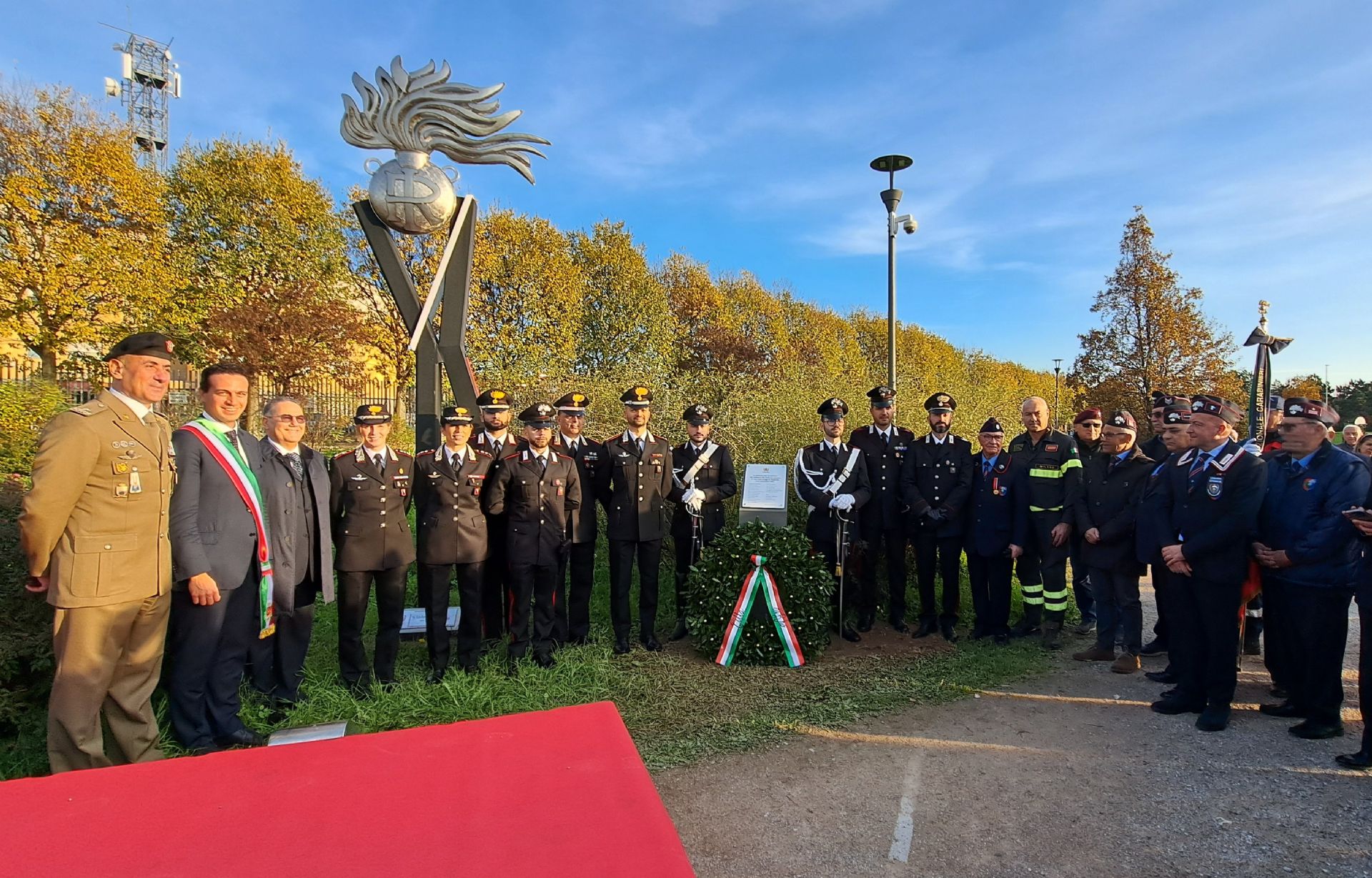 La parte finale della cerimonia al Parco Europa