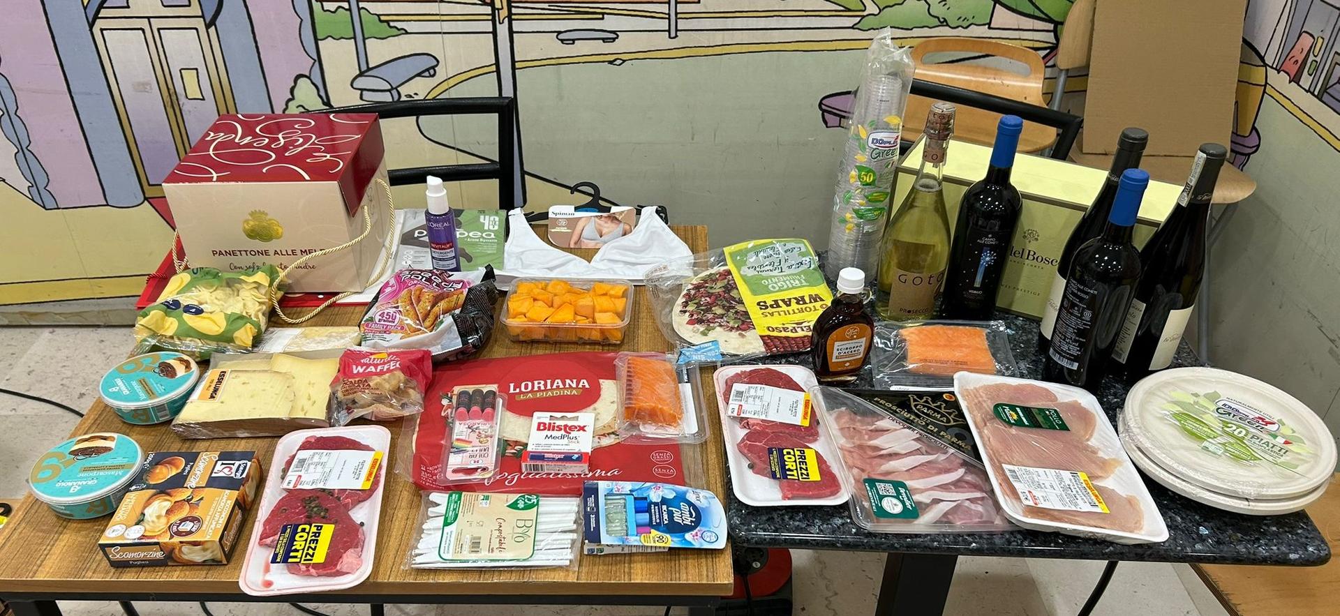 alimenti rubati del supermercato