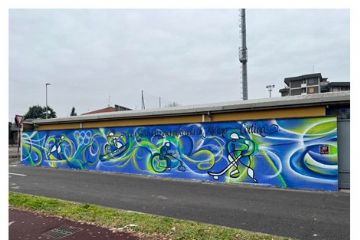 'opera finita da Gep e il rendering delle due sculture di Giuliano Cataldo Giancotti