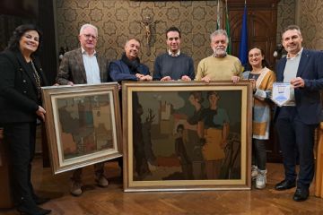 da sinistra: Giovanna Sellerio, Mauro Masperi, Fabio Baraldi, Andrea Orlandi, Marco Baraldi, Valentina Giro e Simone Gandola