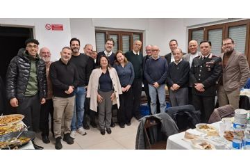 i partecipanti alla cena di mercoledì alla Lega culturale islamica italo araba