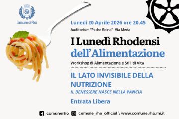 locandina I lunedì rhodensi dell'alimentazione forchetta con spaghetti