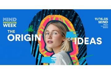 Locandina evento 11-16 maggio MIND Innovation Week 2026 "The origin of ideas".