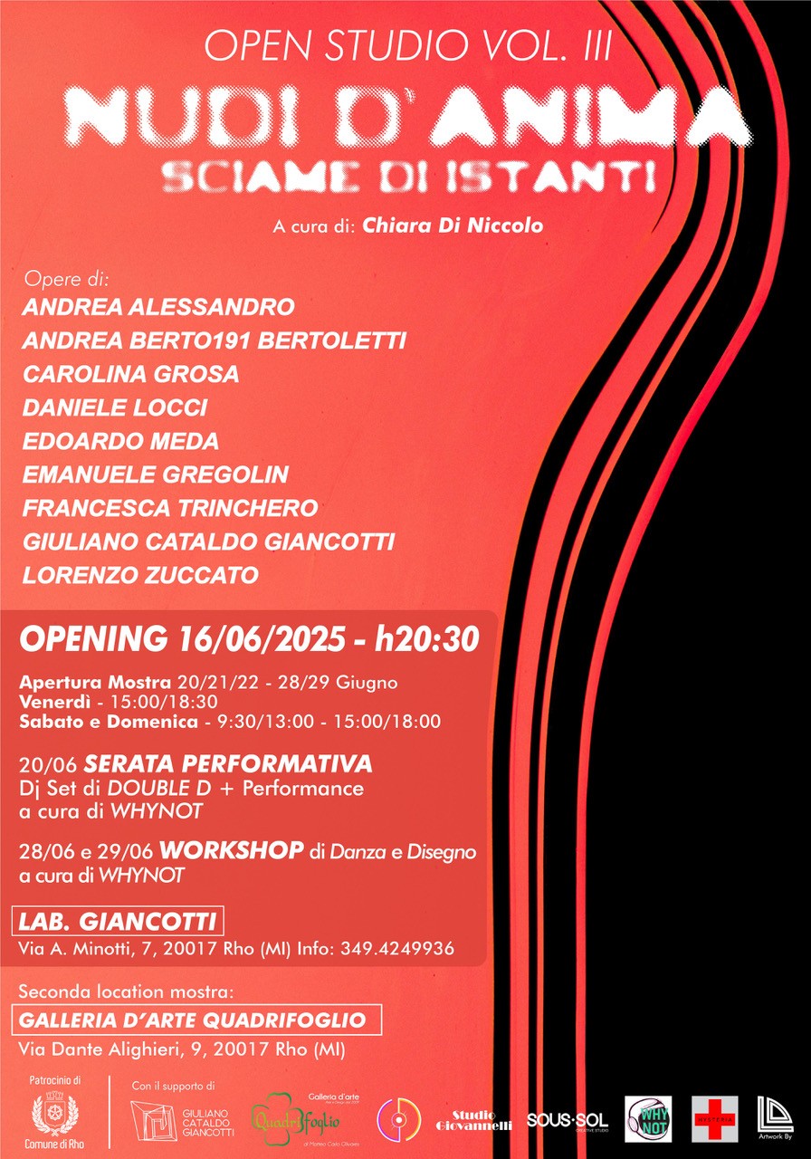 locandina con programma Nudi d'anima