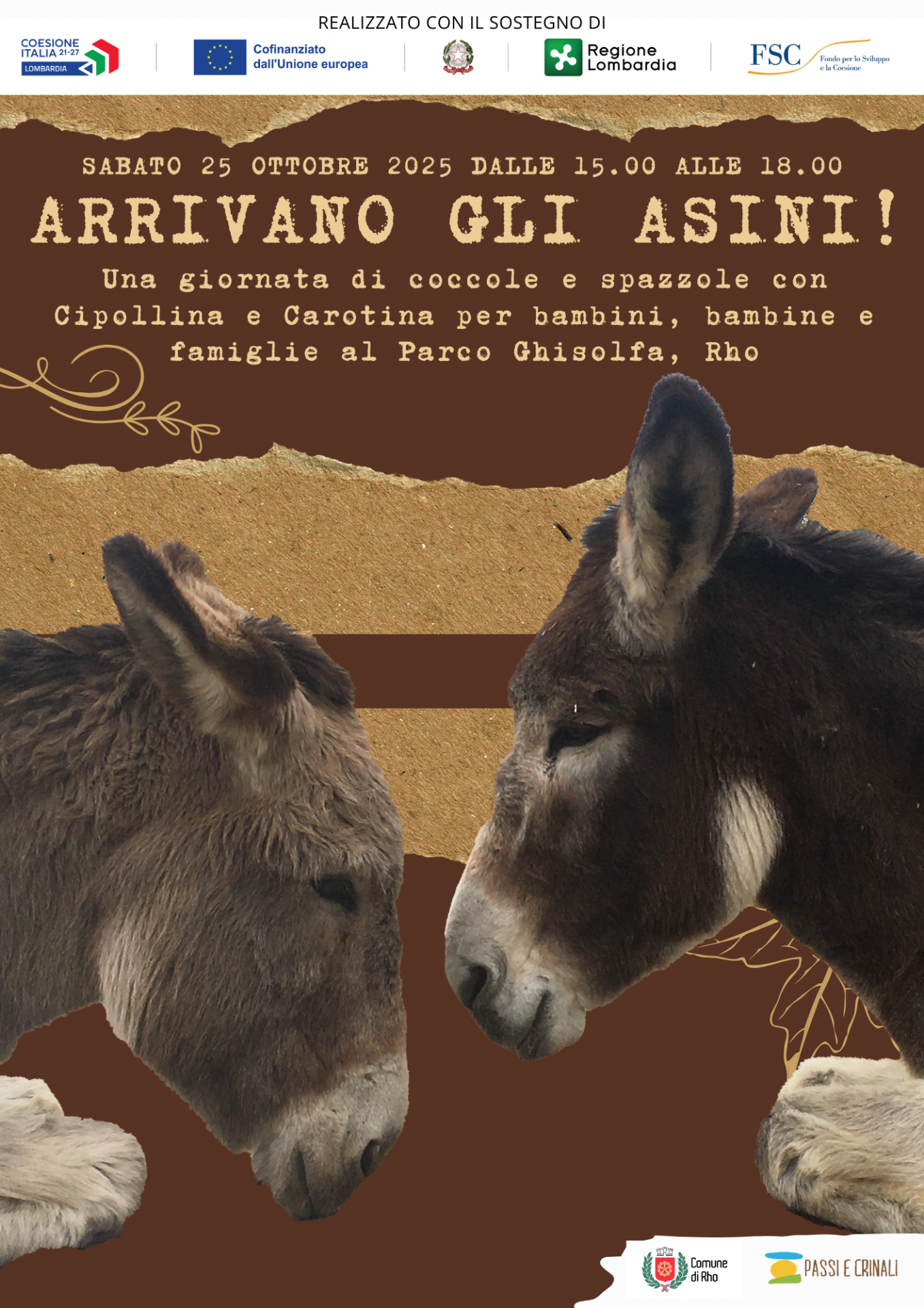 Arrivano gli asini! due asinelli uno di fronte all'altro