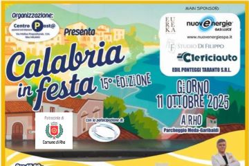 locandina Calabria in festa con descrizone Programma dalle 10 alle 22