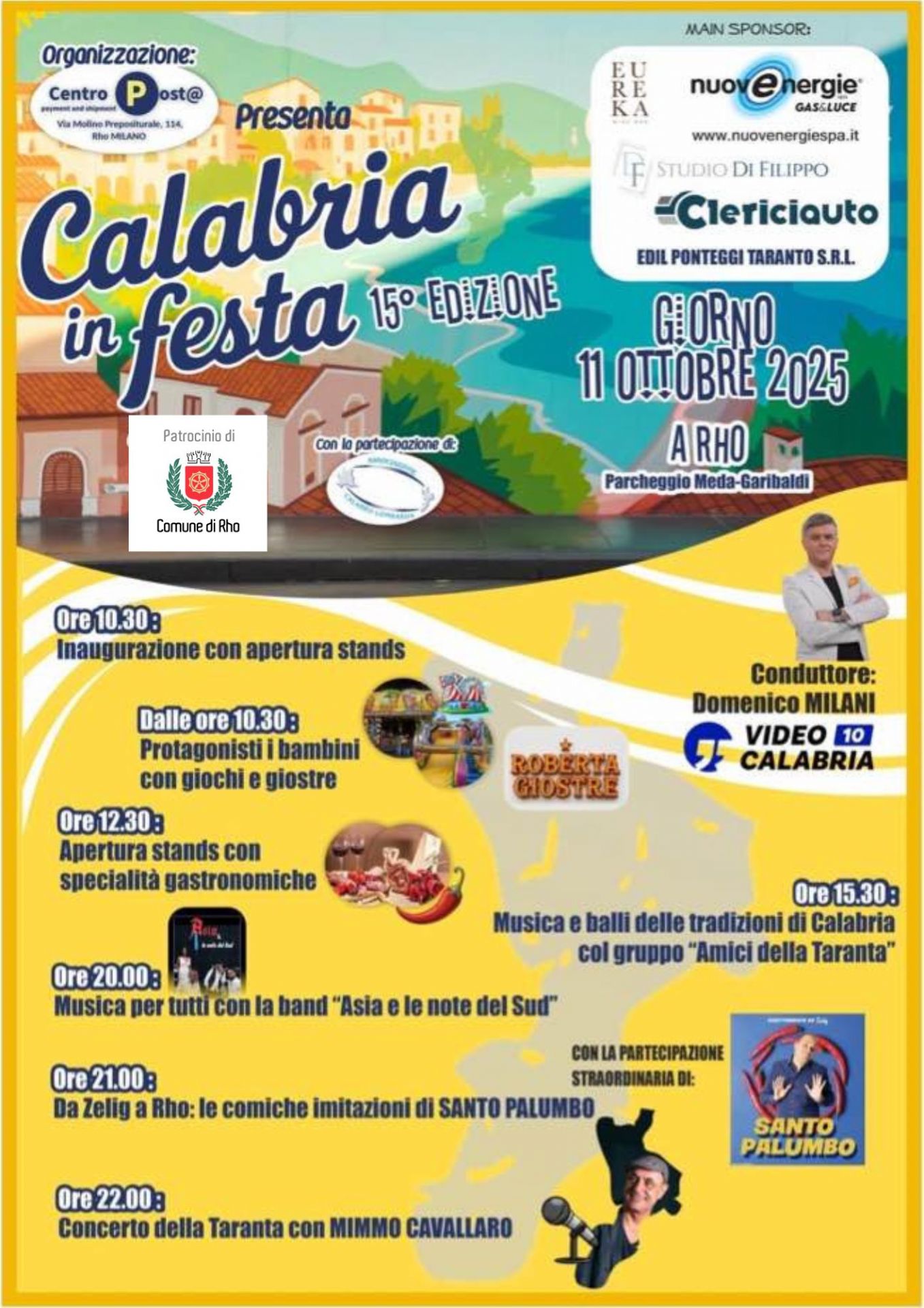 locandina Calabria in festa con descrizone Programma dalle 10 alle 22
