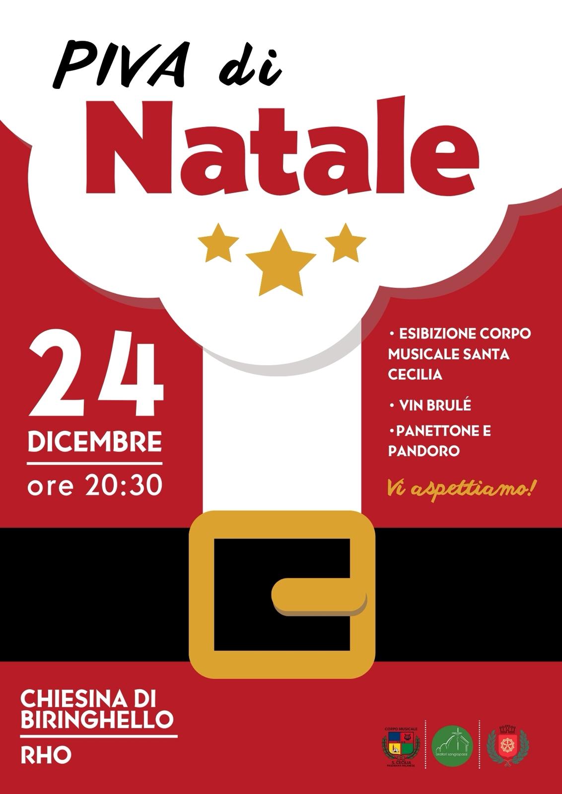 La locandina della piva natalizia a Biringhello