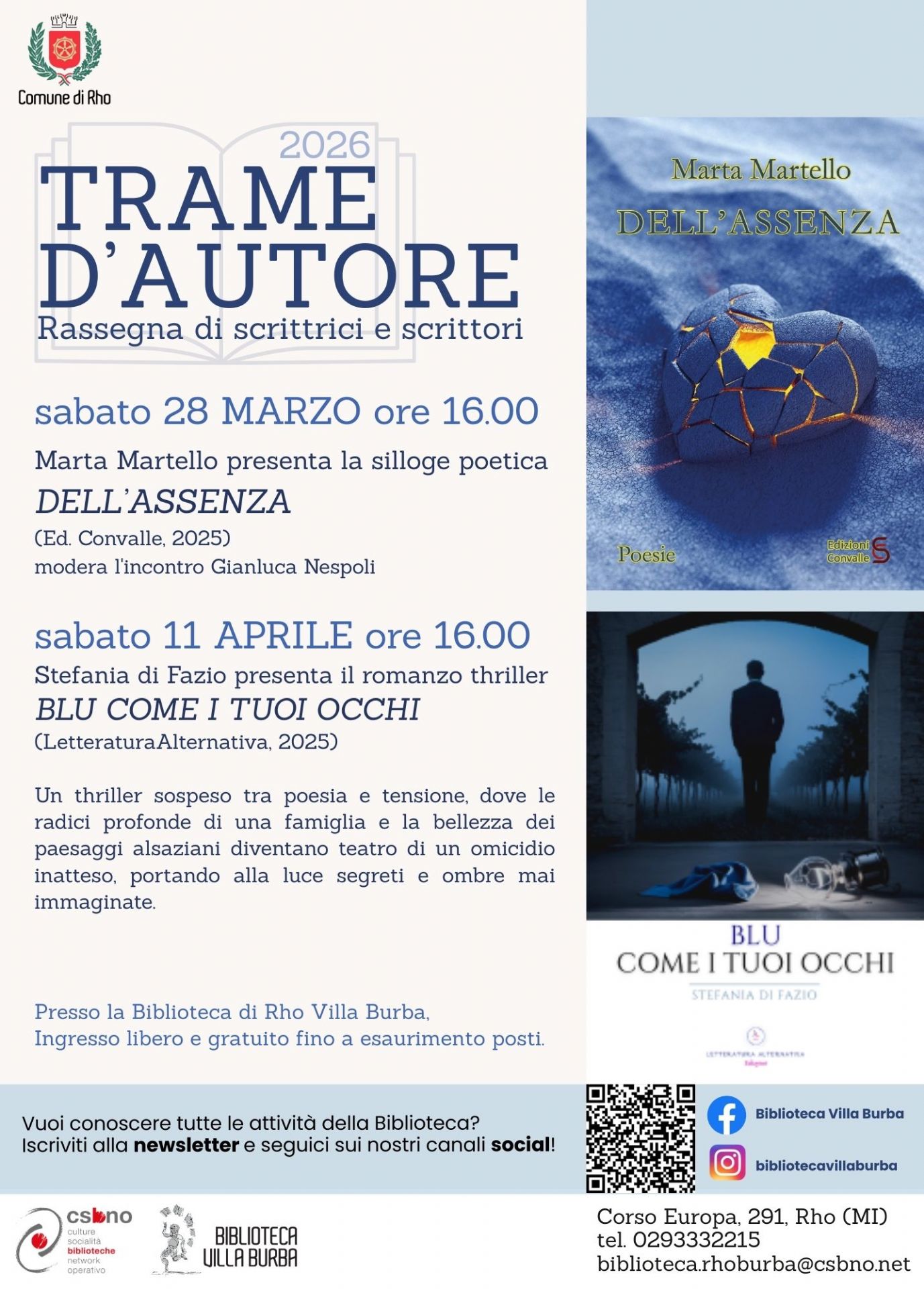 locandina trame d'autore rassegna di scrittrici e scrittori