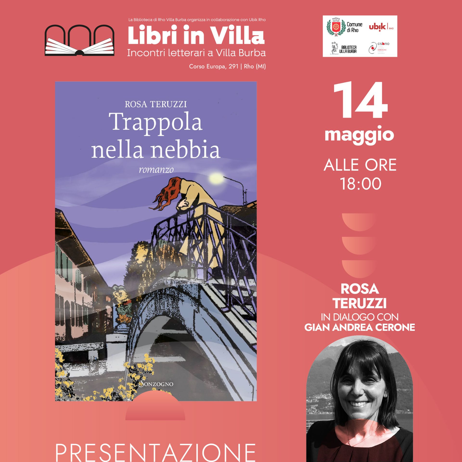 copertina  del libro Trappola nella nebbia foto dell'autrice Rosa Terruzzi