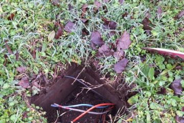 il punto in cui sono stati rubati cavi in viale De Gasperi