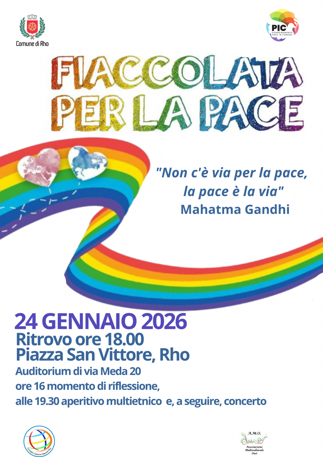 locandina Fiaccolata per la pace