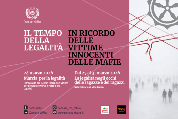 Locandina Il tempo della Legalità In ricordo delle vittime innocenti delle mafie