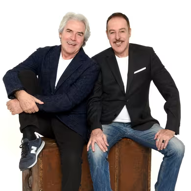 da sinistra  Tullio Solenghi e Massimo Lopez