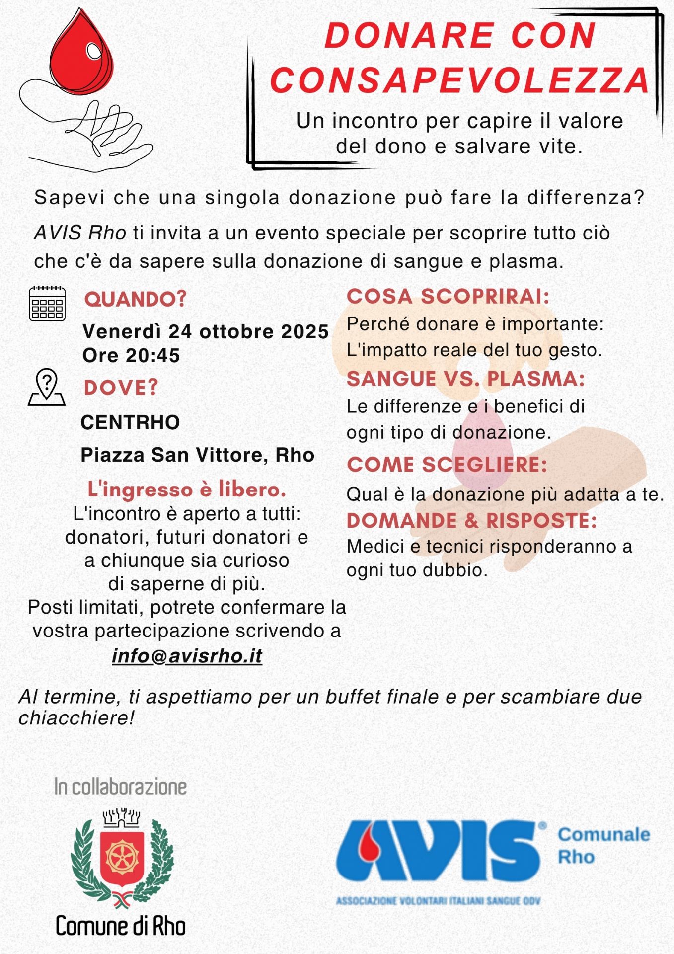 locandina con loghi e testo scritto