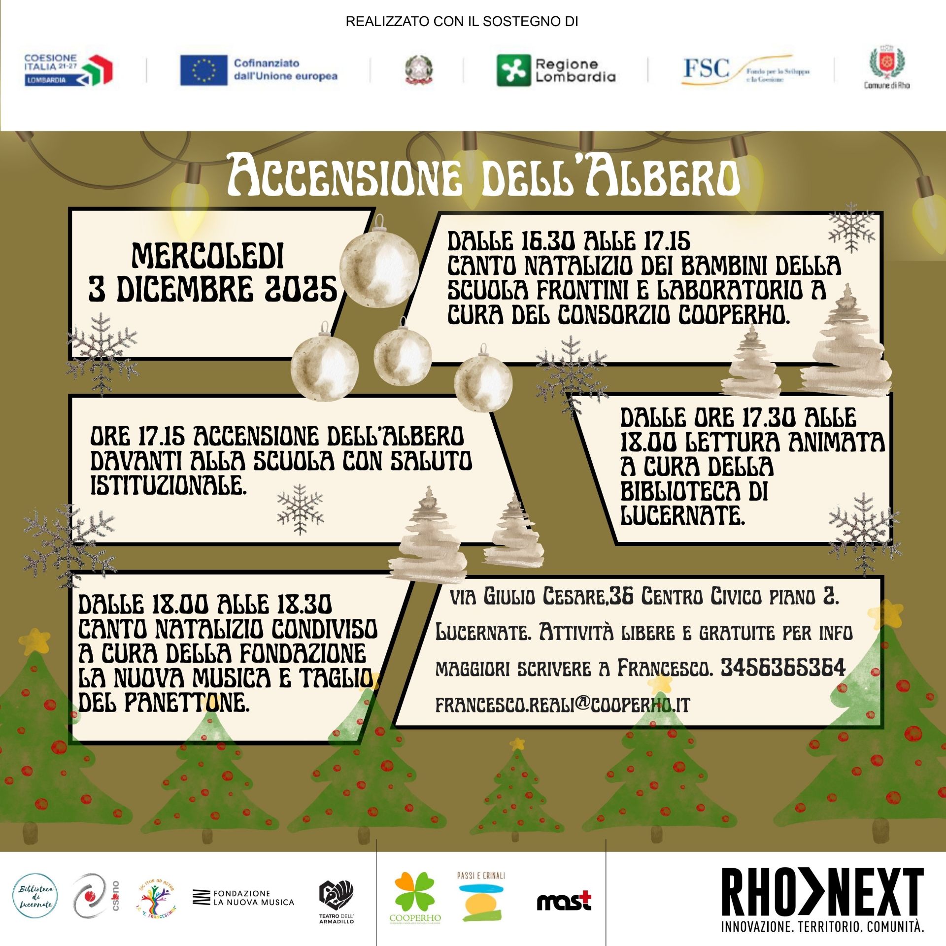 Accensione dell'albero a Lucernate