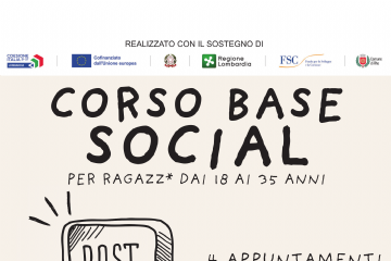 locandina corso base social per ragazzi dai 18 ai 35 anni