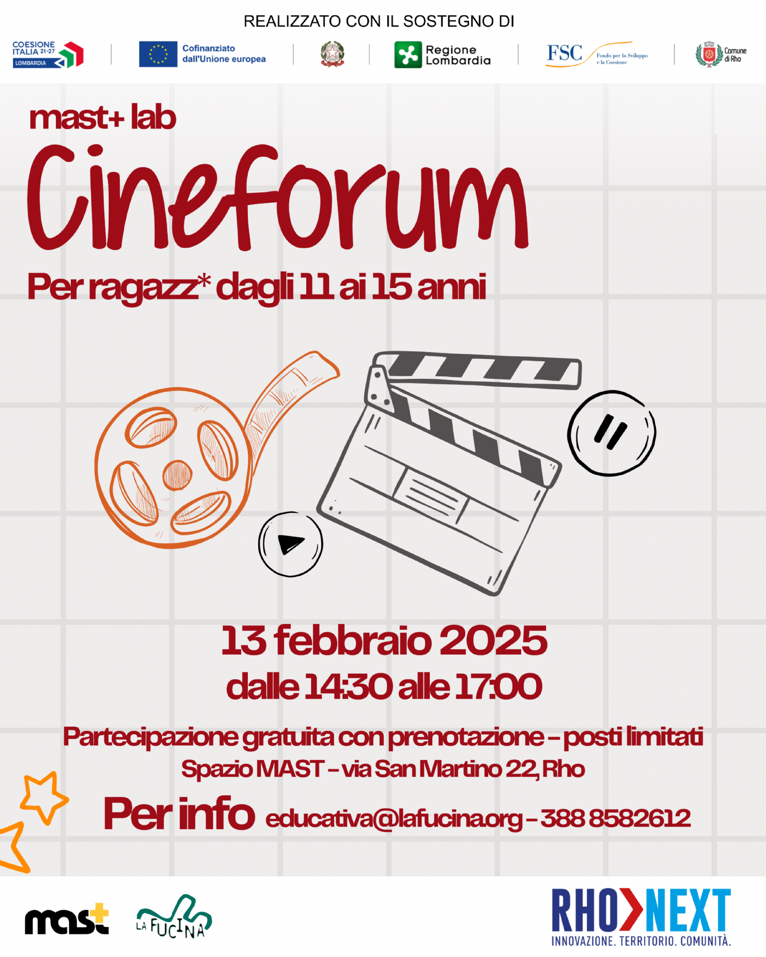 laboratorio cineforum con grafiche del cinema