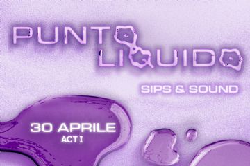 locandina evento macchie viola con date scritte 