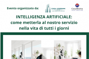 volantino Intelligenza artificiale immagini di robot in ufficio