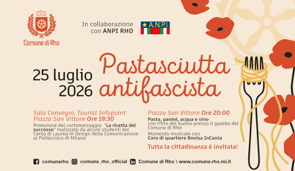 locandina 25 luglio 2026 Pastasciutta antifascista