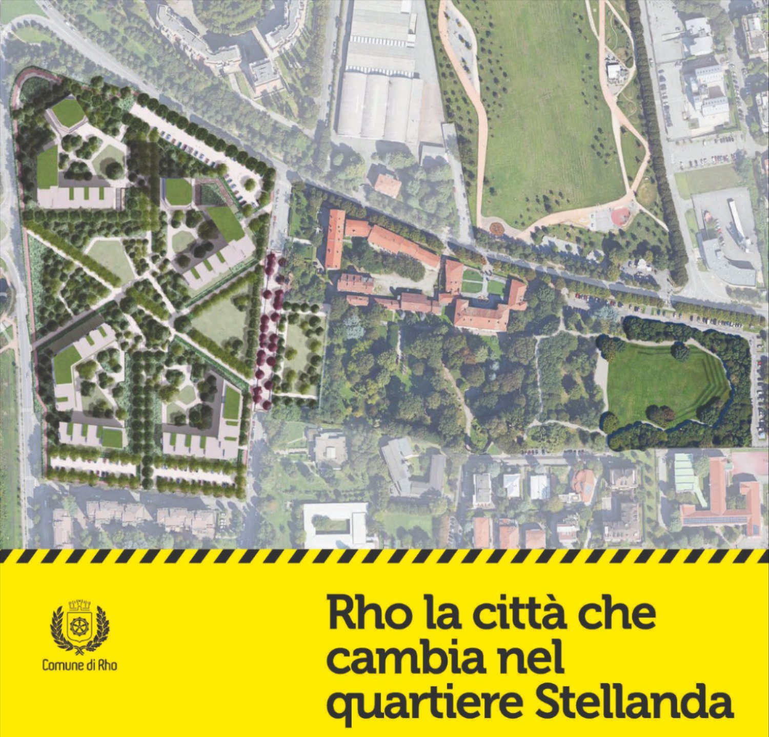 Rho la città che cambia nel quartiere Stellanda (foto dall'alto del quartiere)