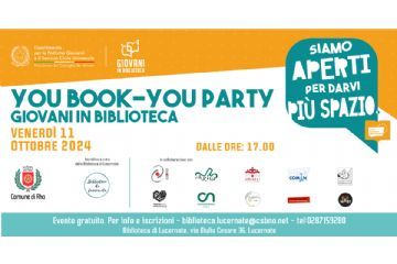 you book - you party. Giovani in biblioteca
