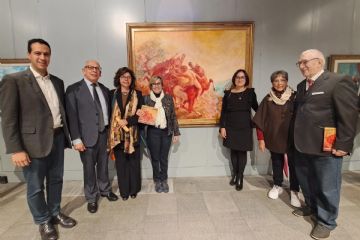Nella foto, da sinistra: Andrea Orlandi, Vicente Sassu con la moglie, Cristina Palmieri, Valentina Giro, Evaristo Bonelli con la moglie