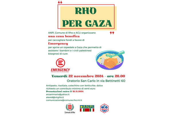 locandina Rho per Gaza