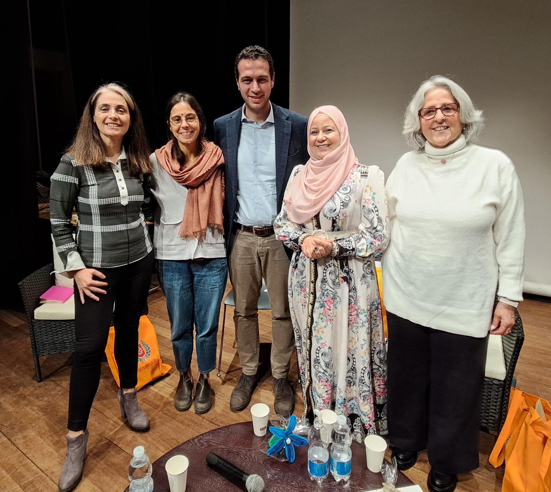 Da sinistra: Emanuela Parisotto, Giulia Ceccutti, Andrea Orlandi, Shireen Najjar, Dorit Alon Shippin