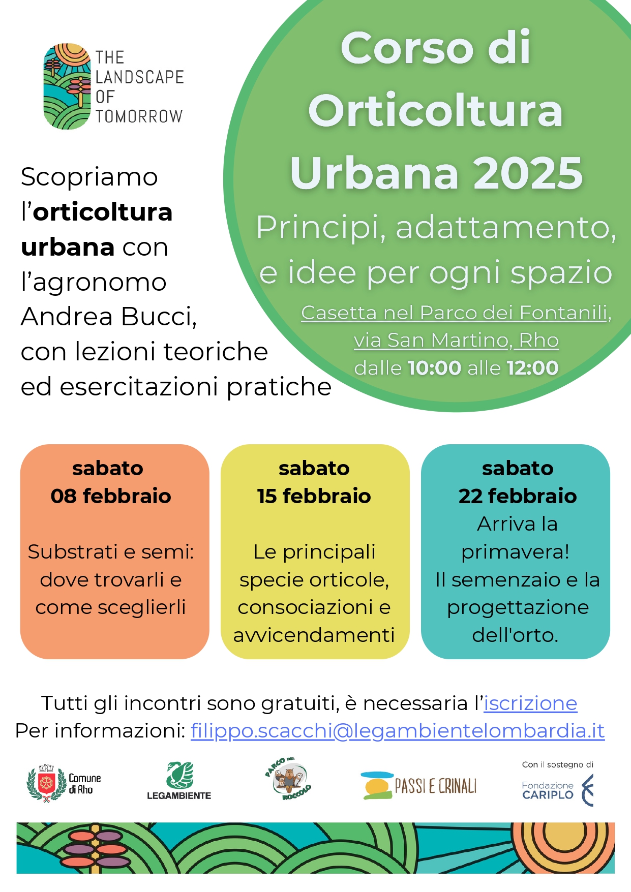 locandina evento Corso di orticoltura Urbana 2025. Principi, adattamento e idee per ogni spazio