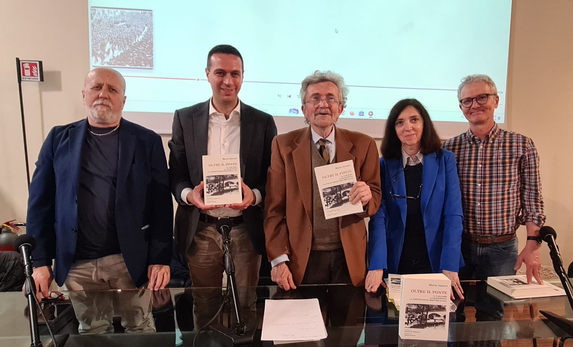 Nella foto Alfonso Airaghi, Andrea Orlandi, Mario Anzani, Sara Olivari e Matteo Gaifami